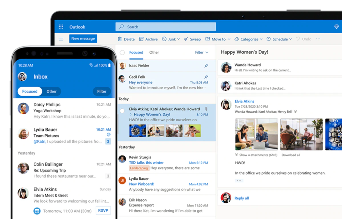 screenshot of Microsoft Outlook